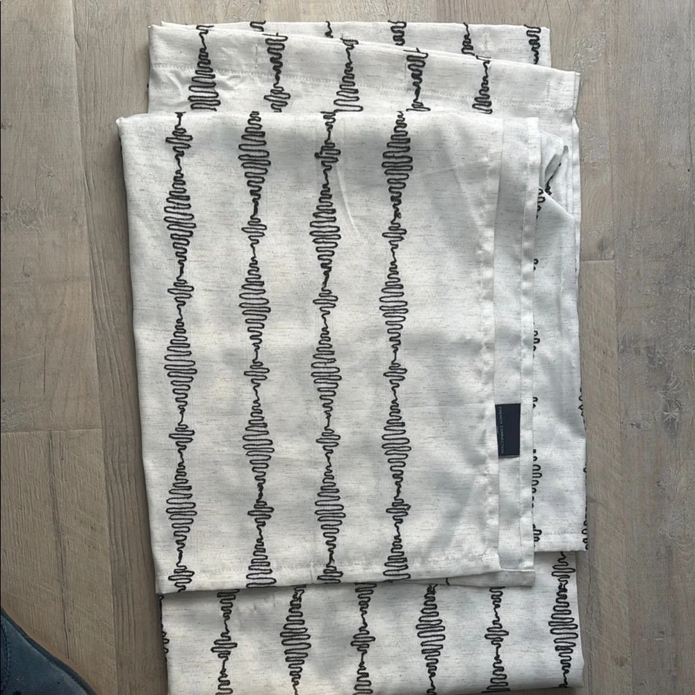Modern Black and White Shower Curtain